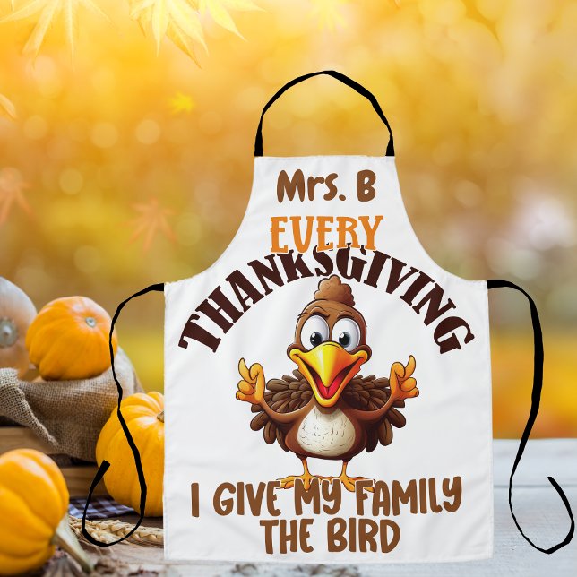 Funny Turkey Thanksgiving Apron (Creator Uploaded)