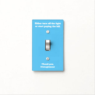 Funny Turn off the Lights Reminder Light Switch Cover