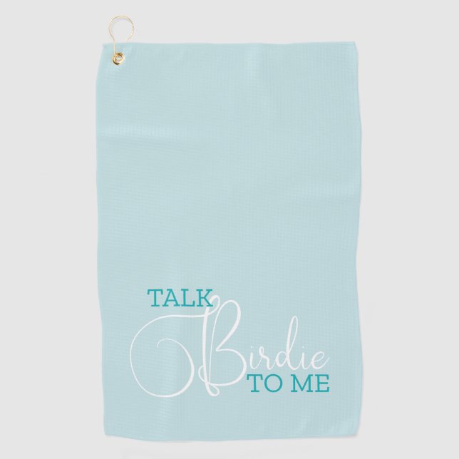 Funny Turquoise Golf Joke Towel (Front)