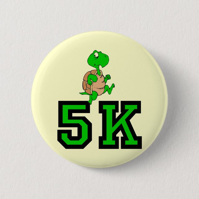 Funny turtle 5K Pinback Button (Front)