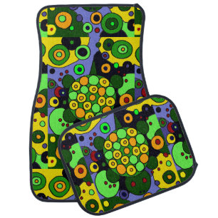Funny Turtle Art Abstract Car Mat