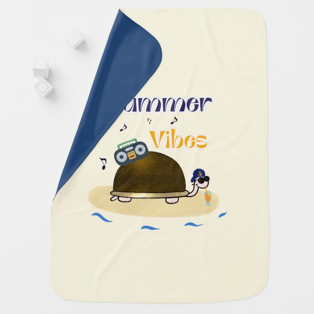 Funny turtle baby blanket (In Situ)