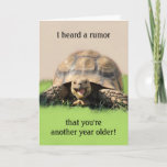 Funny Turtle Birthday Card for Any Kid<br><div class="desc">Funny tortoise birthday card for any kid that is customizable with your personalized message.</div>