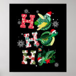 Funny Turtle Christmas Lovers Poster<br><div class="desc">Funny Turtle Christmas Lovers</div>
