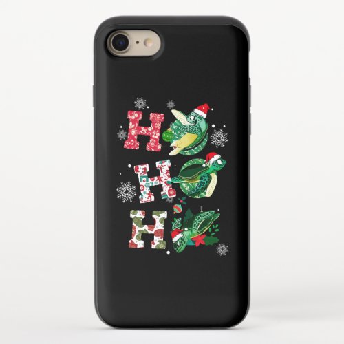 Funny Turtle Christmas Lovers iPhone 87 Slider Case