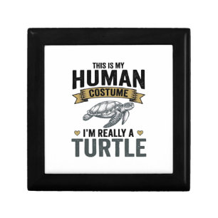 Funny Turtle Costume Vintage Engraving Design_1 Gift Box