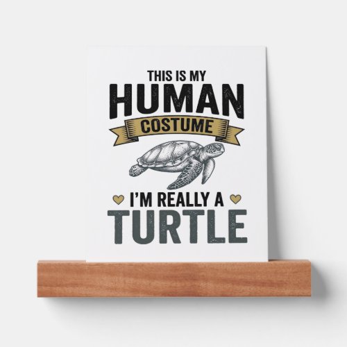 Funny Turtle Costume Vintage Engraving Design_1 Picture Ledge