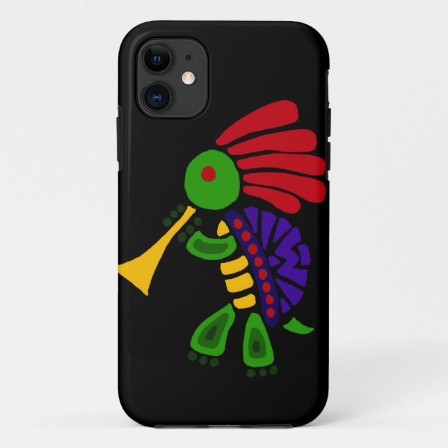 Funny Turtle Dancing Kokopelli Style Case-Mate iPhone Case (Back)