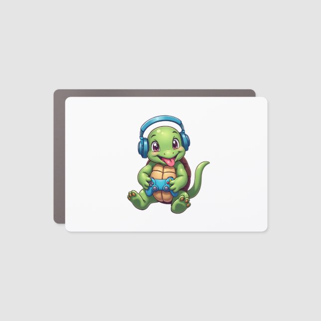 Funny Turtle Gamer Gaming Turtles Video Game (1) Car Magnet (Front)