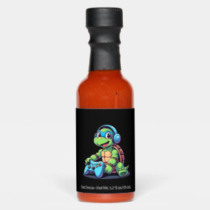 Funny Turtle Gamer Gaming Turtles Video Game (2) Hot Sauces