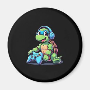 Funny Turtle Gamer Gaming Turtles Video Game (2) Magnet