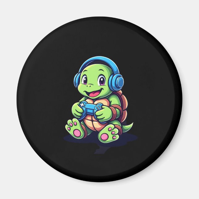 Funny Turtle Gamer Gaming Turtles Video Game (3) Magnet (Front)