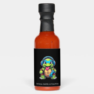 Funny Turtle Gamer Gaming Turtles Video Game (4) Hot Sauces