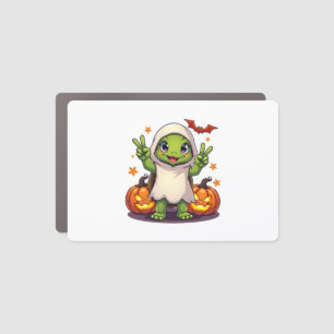 Funny Turtle Ghost Pumpkin Boo Halloween Kids Mens Car Magnet