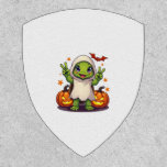 Funny Turtle Ghost Pumpkin Boo Halloween Kids Mens Patch