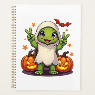 Funny Turtle Ghost Pumpkin Boo Halloween Kids Mens Planner