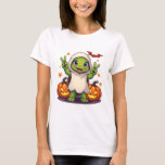 Funny Turtle Ghost Pumpkin Boo Halloween Kids Mens T-Shirt