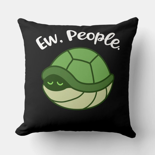 Funny Turtle Gifts Men Introvert Gift Introvert Throw Pillow (Front)