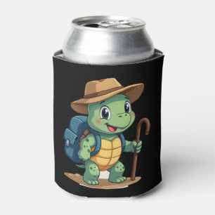 Funny Turtle Hiking Graphic Camping Lover Adventur Can Cooler