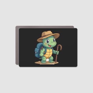 Funny Turtle Hiking Graphic Camping Lover Adventur Car Magnet