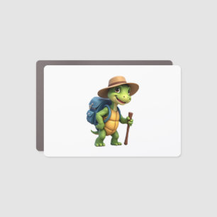 Funny Turtle Hiking Graphic Camping Lover Adventur Car Magnet