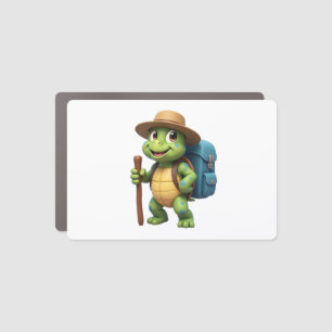 Funny Turtle Hiking Graphic Camping Lover Adventur Car Magnet