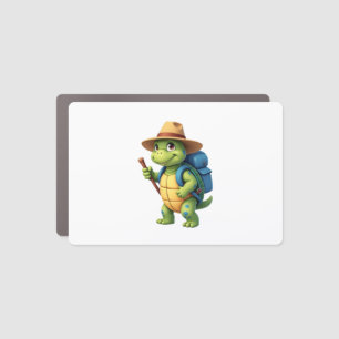 Funny Turtle Hiking Graphic Camping Lover Adventur Car Magnet
