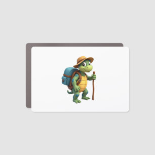 Funny Turtle Hiking Graphic Camping Lover Adventur Car Magnet