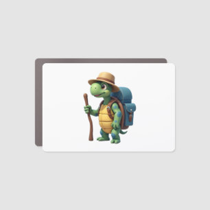 Funny Turtle Hiking Graphic Camping Lover Adventur Car Magnet