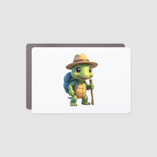 Funny Turtle Hiking Graphic Camping Lover Adventur Car Magnet