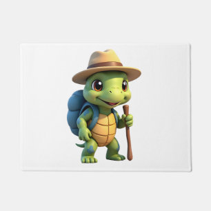 Funny Turtle Hiking Graphic Camping Lover Adventur Doormat