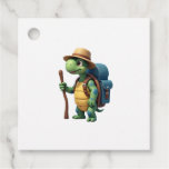 Funny Turtle Hiking Graphic Camping Lover Adventur Favor Tags