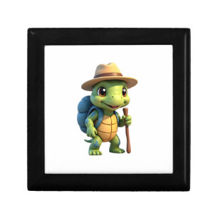 Funny Turtle Hiking Graphic Camping Lover Adventur Gift Box