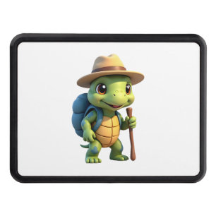 Funny Turtle Hiking Graphic Camping Lover Adventur Hitch Cover
