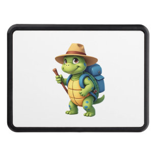 Funny Turtle Hiking Graphic Camping Lover Adventur Hitch Cover