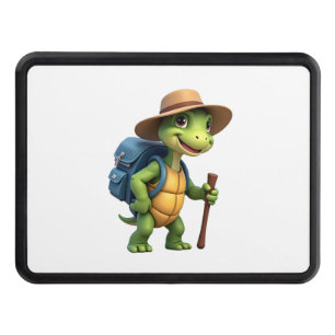 Funny Turtle Hiking Graphic Camping Lover Adventur Hitch Cover
