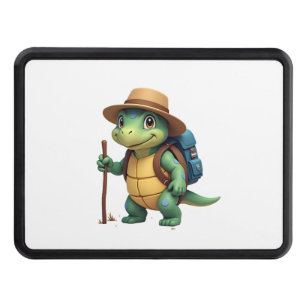 Funny Turtle Hiking Graphic Camping Lover Adventur Hitch Cover