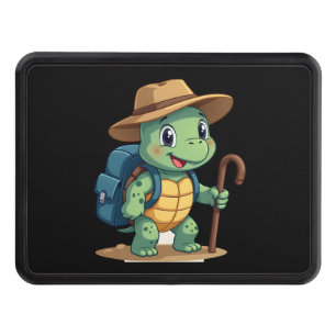 Funny Turtle Hiking Graphic Camping Lover Adventur Hitch Cover