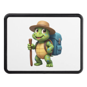 Funny Turtle Hiking Graphic Camping Lover Adventur Hitch Cover