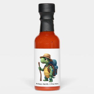 Funny Turtle Hiking Graphic Camping Lover Adventur Hot Sauces