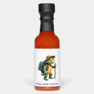 Funny Turtle Hiking Graphic Camping Lover Adventur Hot Sauces
