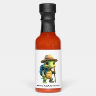 Funny Turtle Hiking Graphic Camping Lover Adventur Hot Sauces