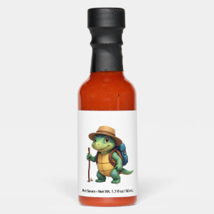 Funny Turtle Hiking Graphic Camping Lover Adventur Hot Sauces
