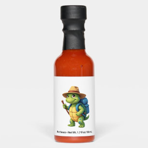 Funny Turtle Hiking Graphic Camping Lover Adventur Hot Sauces