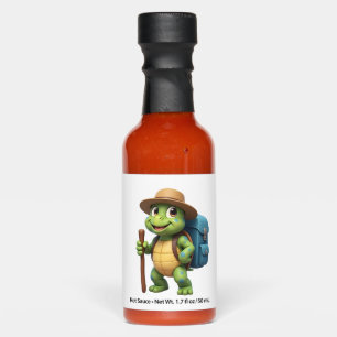 Funny Turtle Hiking Graphic Camping Lover Adventur Hot Sauces
