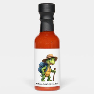 Funny Turtle Hiking Graphic Camping Lover Adventur Hot Sauces