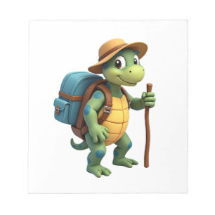 Funny Turtle Hiking Graphic Camping Lover Adventur Notepad