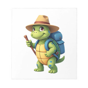 Funny Turtle Hiking Graphic Camping Lover Adventur Notepad