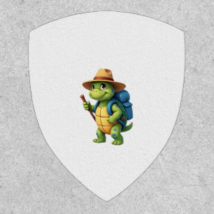 Funny Turtle Hiking Graphic Camping Lover Adventur Patch