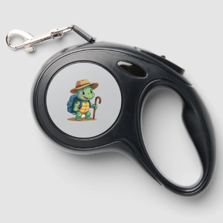 Funny Turtle Hiking Graphic Camping Lover Adventur Retractable Pet Leash